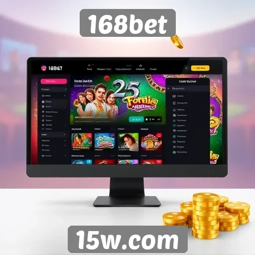 Interface do usuário do site 168bet em foco