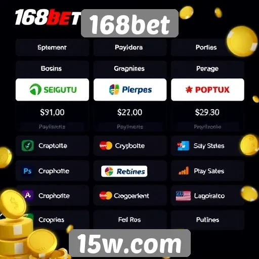 Comparativo das opções de pagamento na 168bet